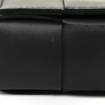 Bottega Veneta Lambskin Maxi Intrecciato Extra Mini Cassette Crossbody Bag Black 7 of 11