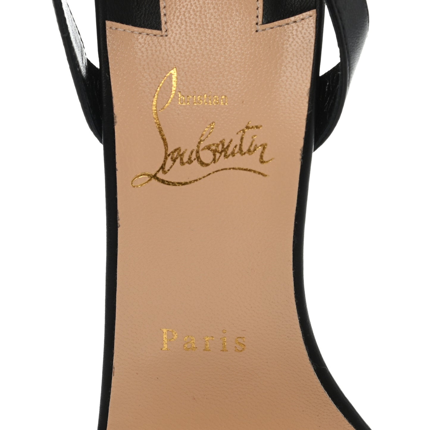 Nappa Loubi Queen 100 Sandals 38 Black