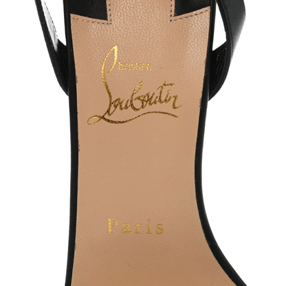 Christian Louboutin Nappa Loubi Queen 100 Sandals 38 Black 7 of 8