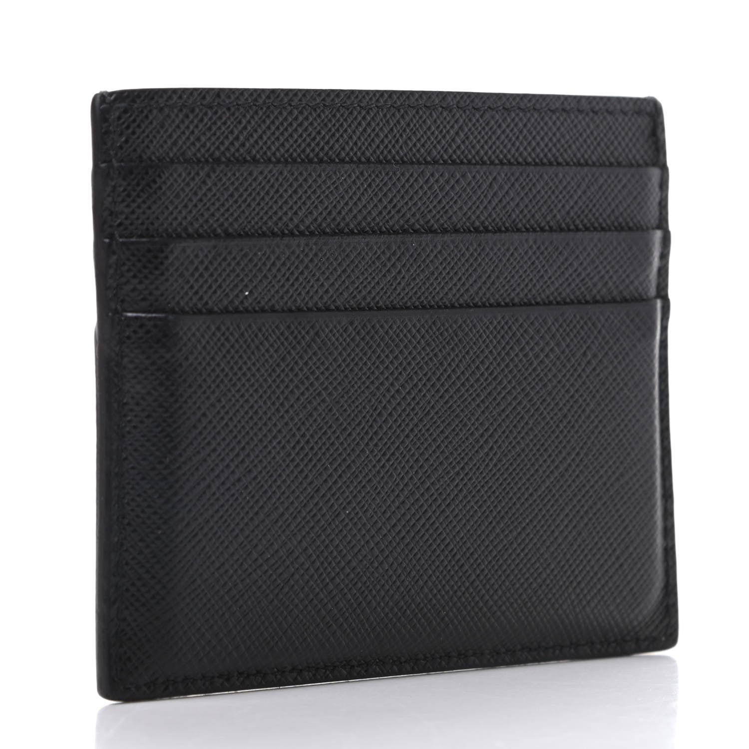 Prada Saffiano Shine Monochrome Card Holder Black 3 of 7