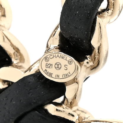 Chanel Lambskin CC Chain Brooch Black Gold 3 of 4