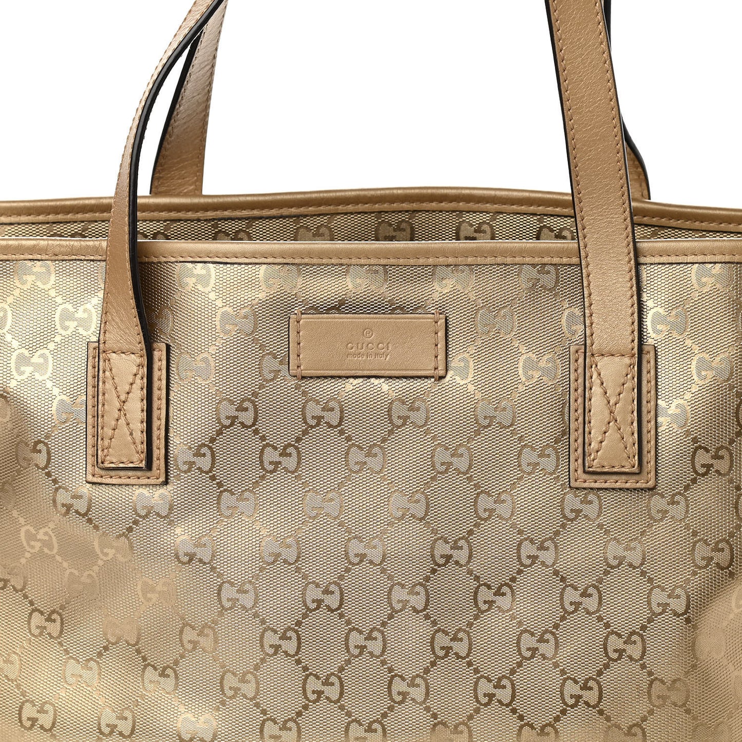 Imprime Monogram Medium Zippered Shopping Tote Champagne