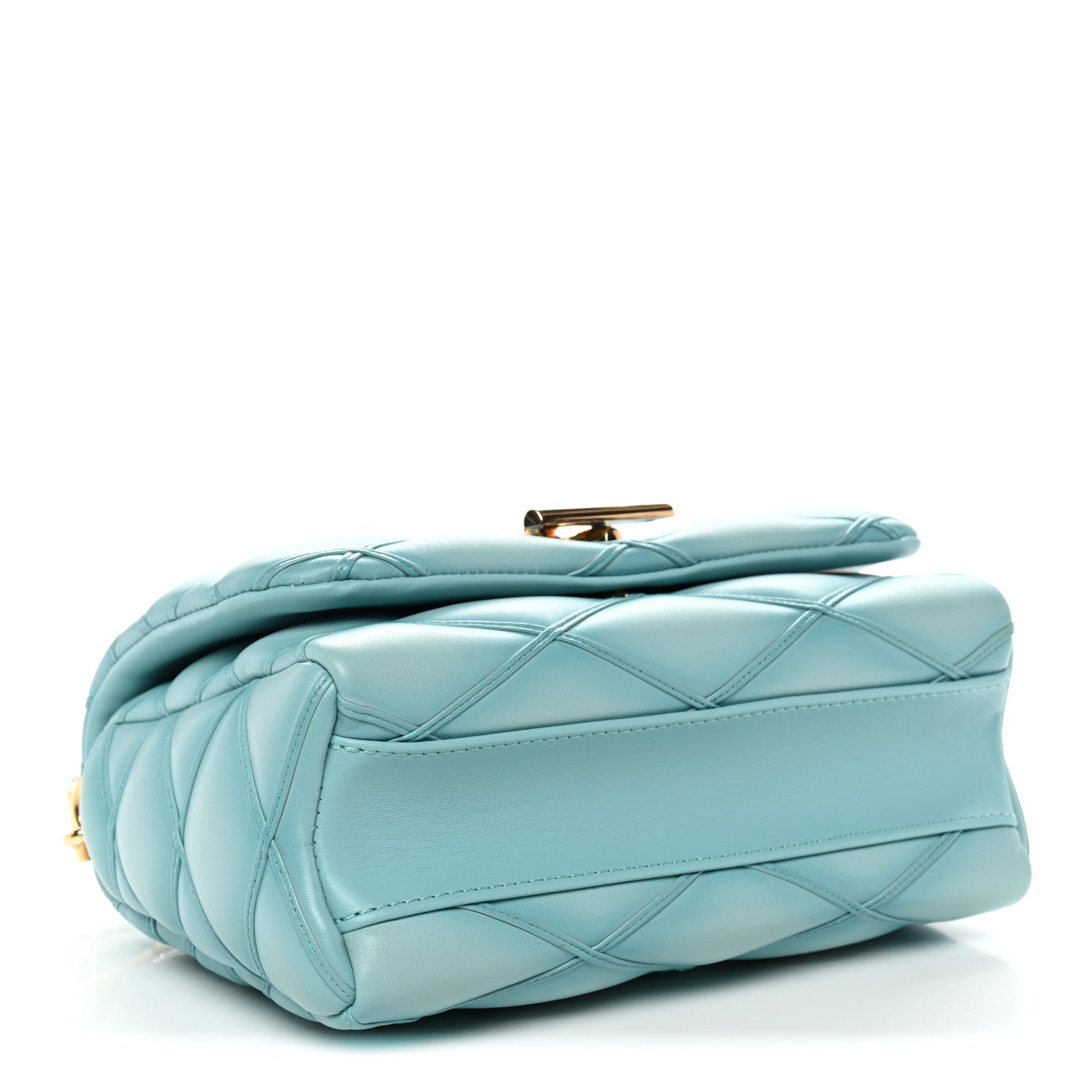 Louis Vuitton Lambskin Malletage Top Handle GO-14 MM Lagoon 5 of 10