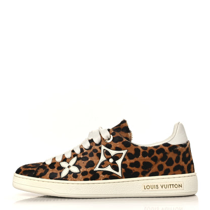 Louis Vuitton Calfskin Pony Hair Leopard Monogram Frontrow Sneakers 35 1 of 8