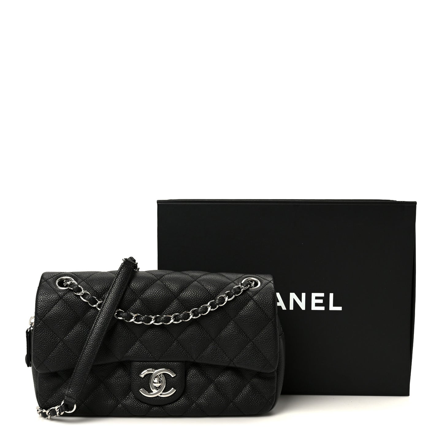 Caviar Quilted Medium Easy Flap Black