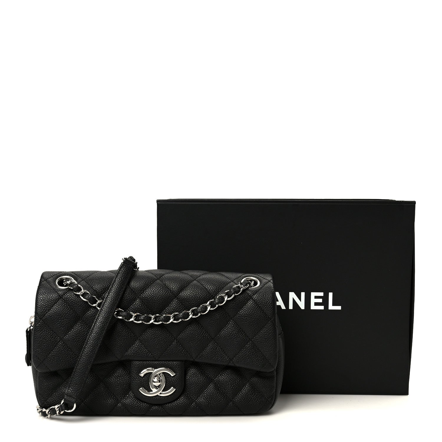 Chanel Caviar Quilted Medium Easy Flap Black 11 of 11