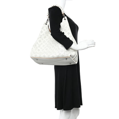 Louis Vuitton Mahina Carmel Hobo Snow 2 of 11