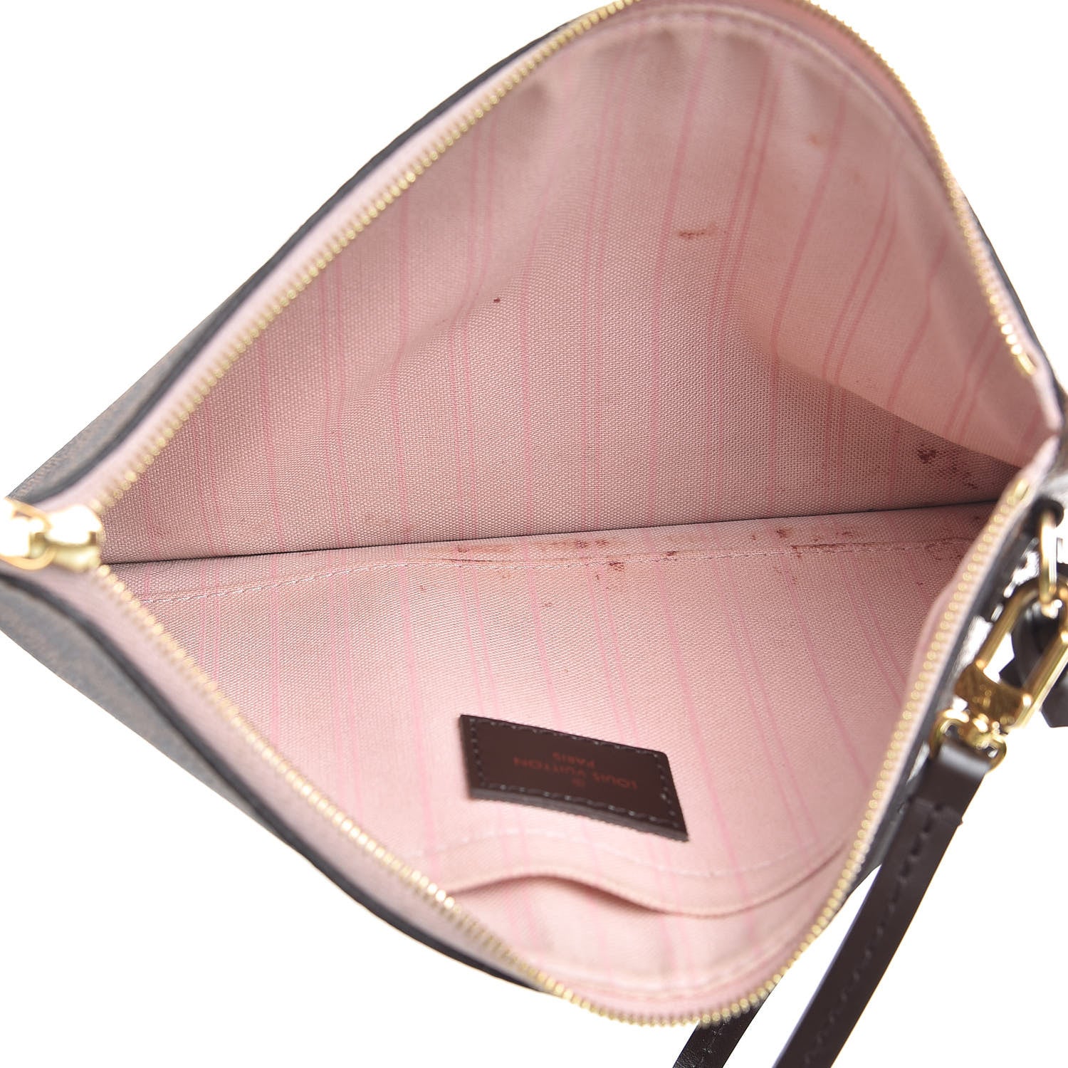 Louis Vuitton Damier Ebene Neverfull MM GM Pochette Rose Ballerine 5 of 14