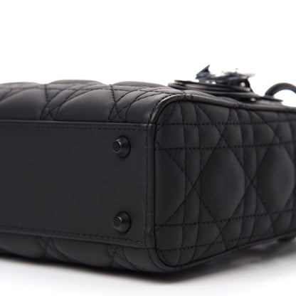 Christian Dior Ultra Matte Calfskin Cannage Mini Lady Dior Black 7 of 11
