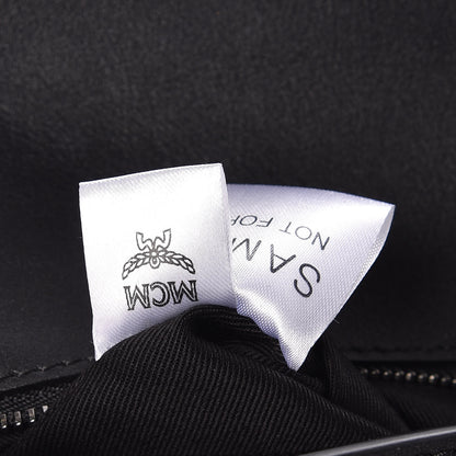 MCM Visetos Diamond Flap Crossbody Black 9 of 11