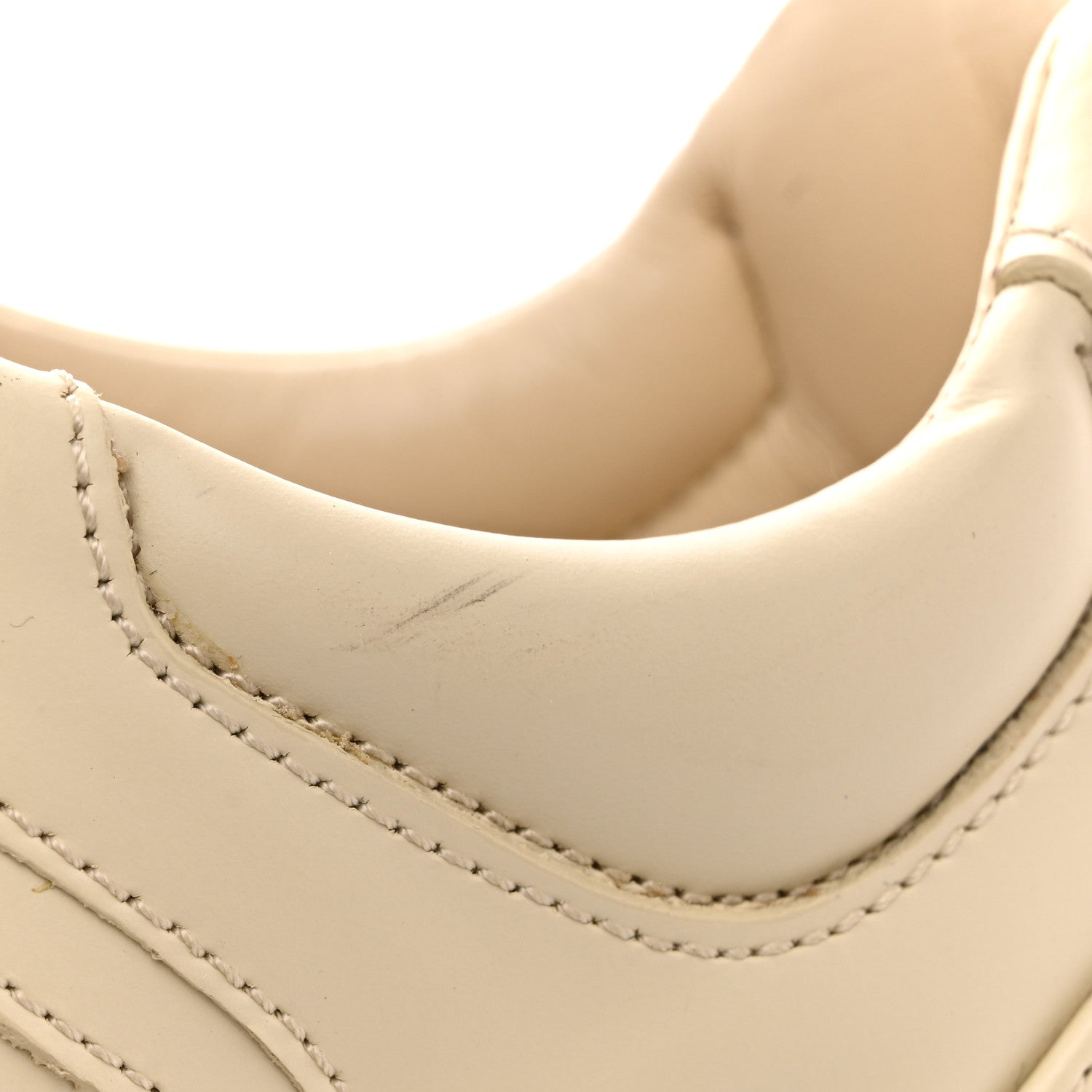 Gucci Calfskin Logo Womens Rhyton Sneakers 39 Ivory 11 of 14