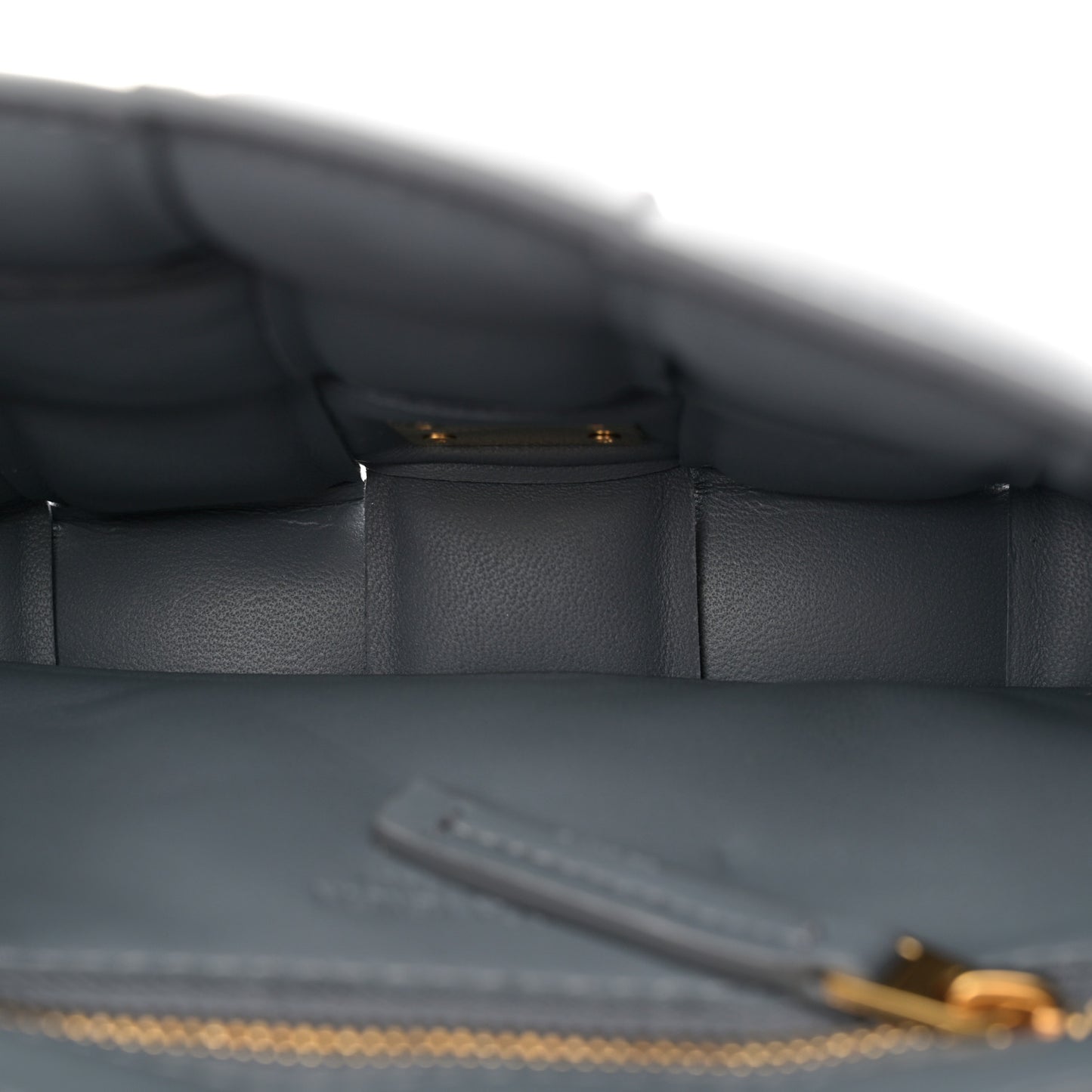 Nappa Maxi Intreccio Small Padded Cassette Crossbody Bag Thunder