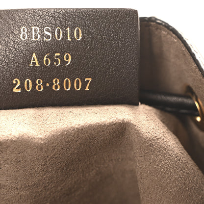 Fendi Vitello Liberty F is Fendi Bi-Color FF 1974 Embossed Mini Mon Tresor Bucket Bag Maya Black 7 of 10