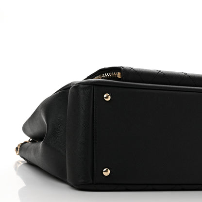 Chanel Caviar Quilted Large Business Affinity Shopping Bag Black 9 of 10