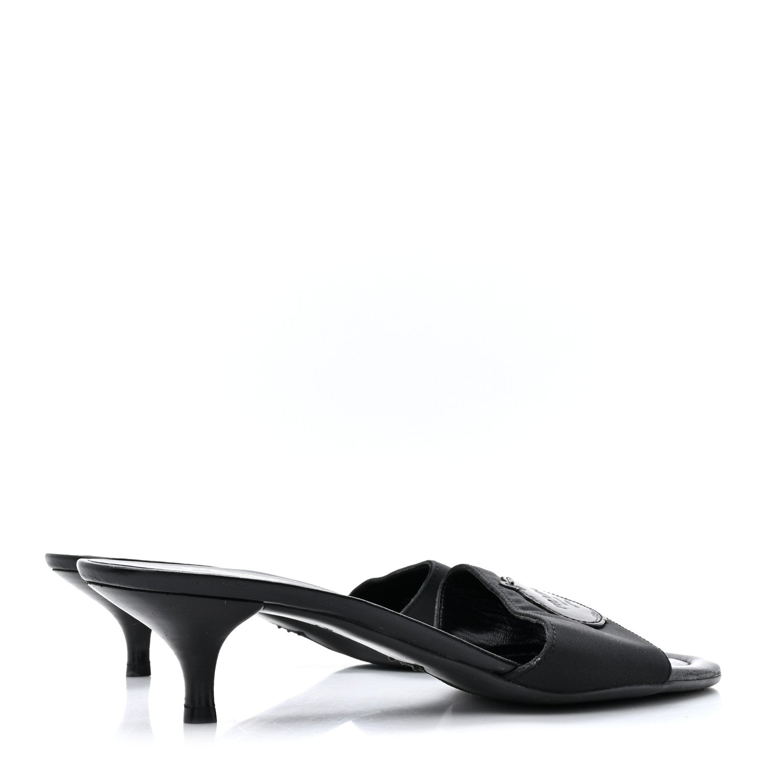 Prada Nylon Logo Slide Sandals 38 Black 4 of 8