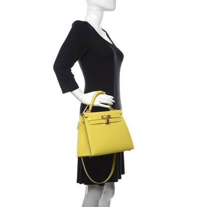 Hermes Epsom Kelly Sellier 28 Lime 3 of 12