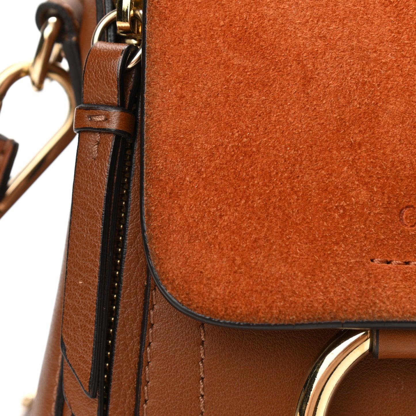 Suede Calfskin Mini Faye Backpack Tan