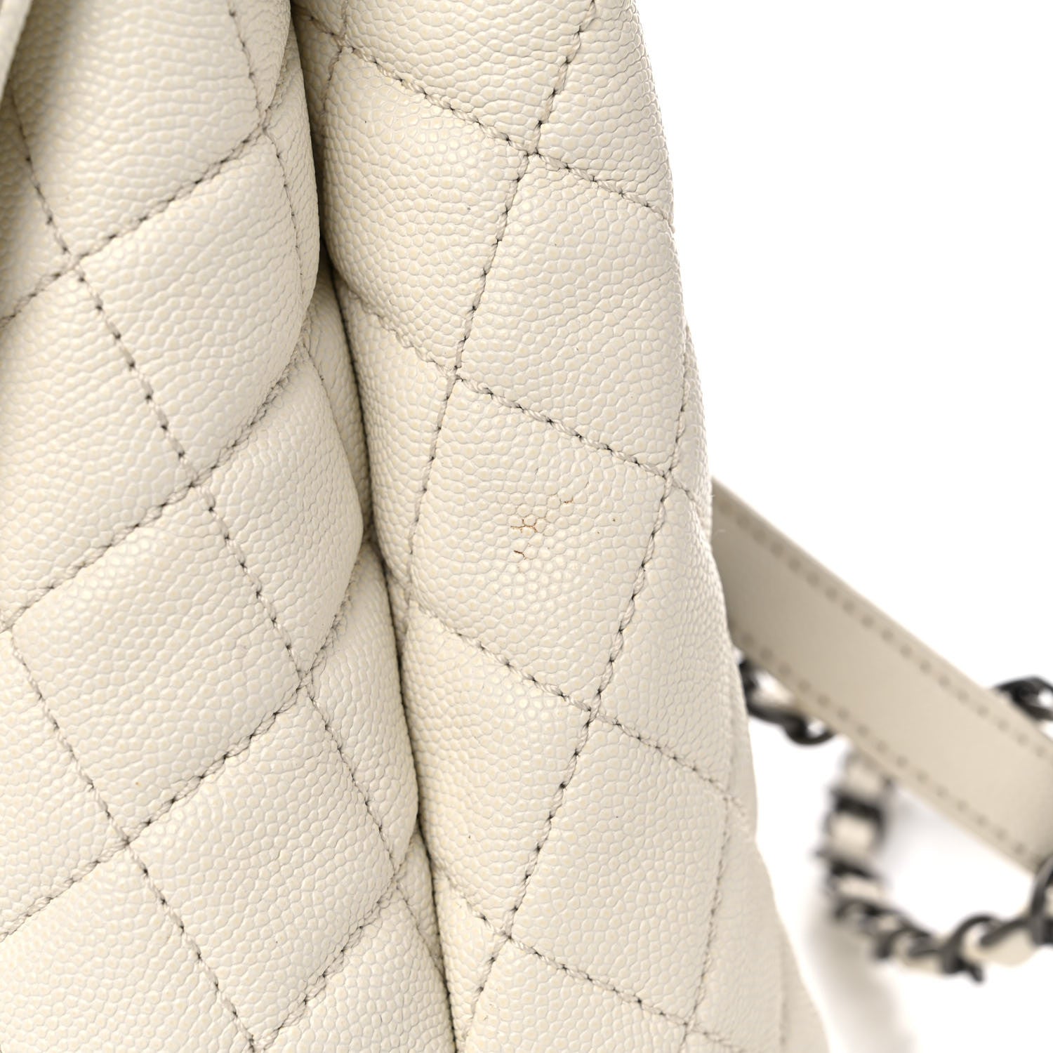 Chanel Caviar Lizard Quilted Small Coco Handle Flap Ivory 20 of 24