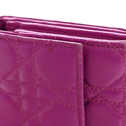 Christian Dior Lambskin Cannage Miss Dior Chain Wallet Dark Pink 12 of 12