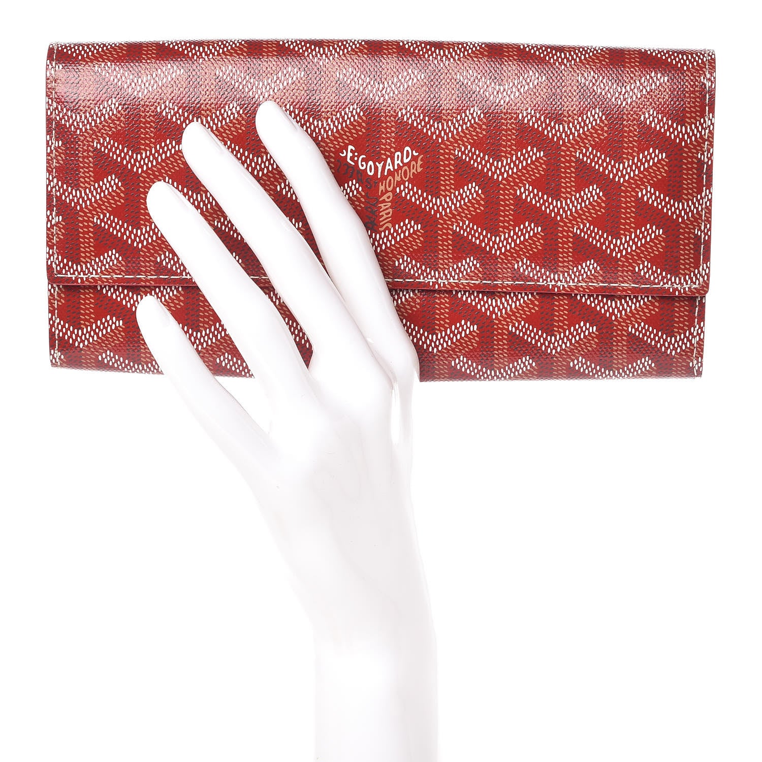 Goyard Goyardine Varenne Long Wallet Red 2 of 6