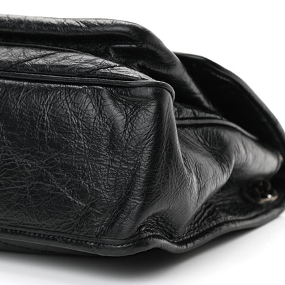 Saint Laurent Crinkled Calfskin Matelasse Monogram Medium Niki Chain Satchel Black 10 of 14