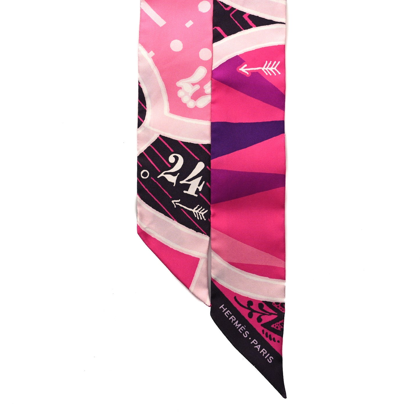 Silk Jeu de Soie Uniforme Twilly Rose Vif Black Rose
