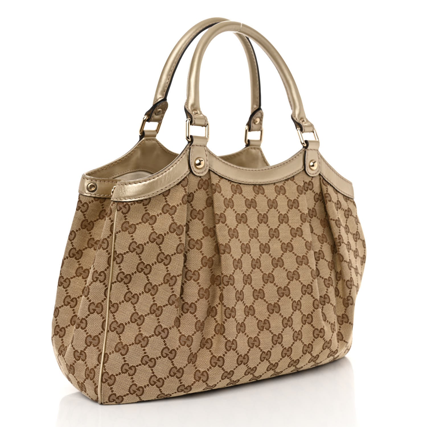 Gucci Monogram Medium Sukey Tote Champagne 3 of 10