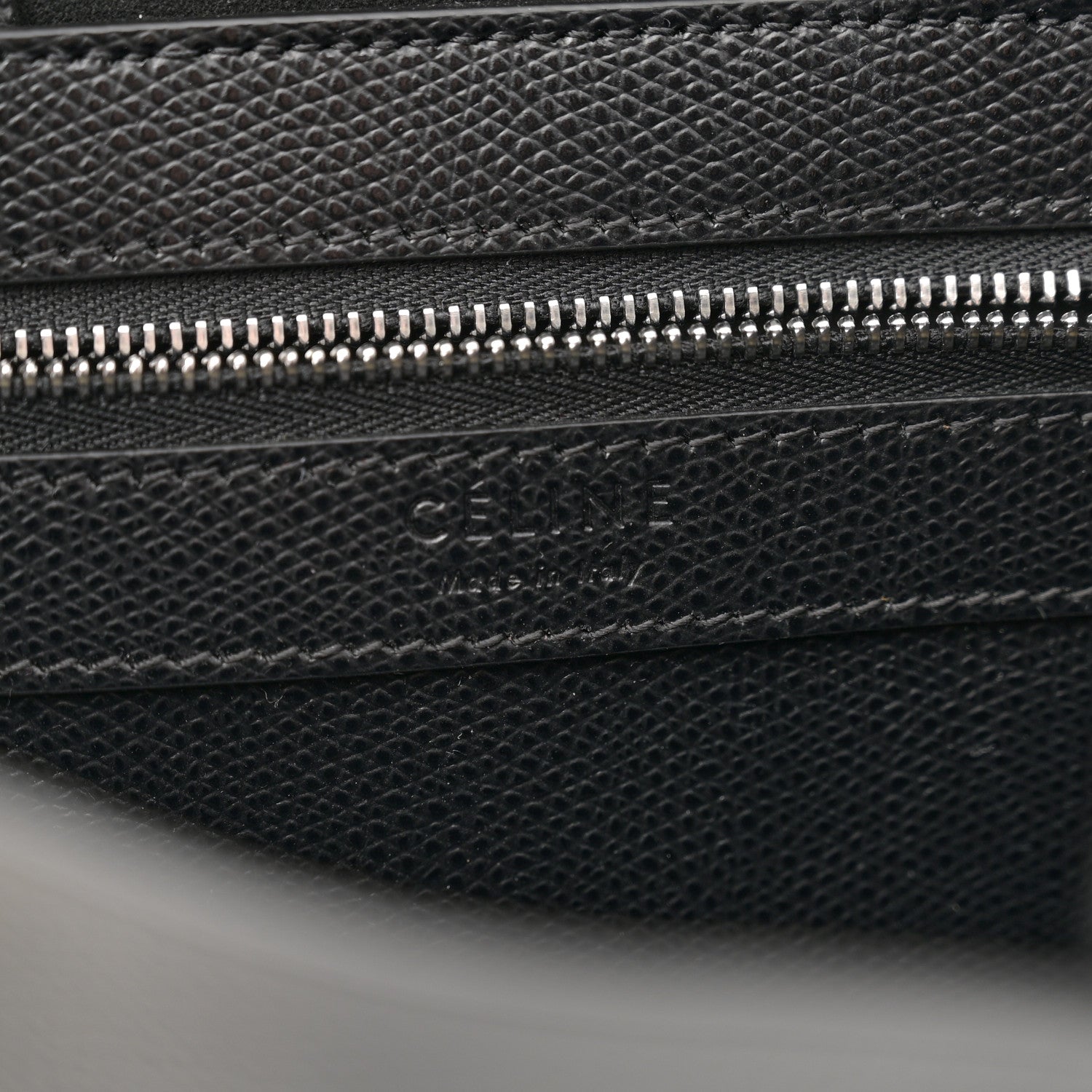 Celine Grained Calfskin Small Vertical Cabas Black 6 of 11