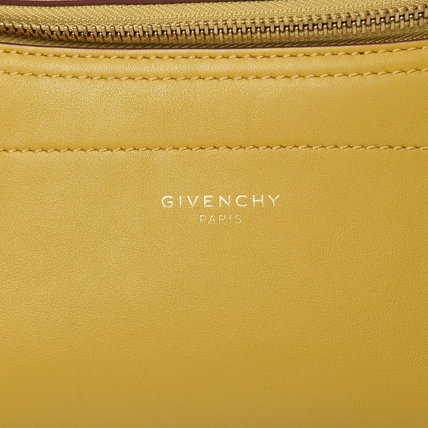 Calfskin Whip Bum Bag Yellow Curry