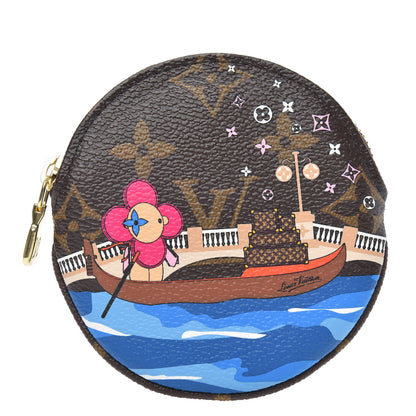 Louis Vuitton Monogram 2019 Christmas Animation Round Coin Purse Blue 1 of 7