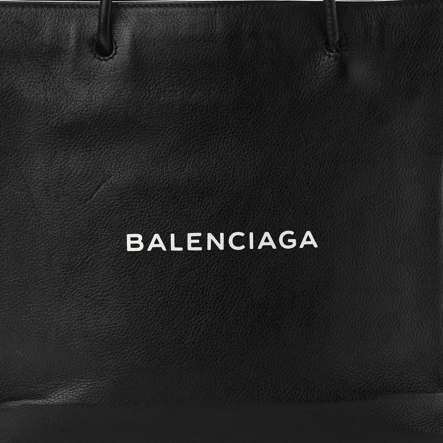 Balenciaga Calfskin Logo Small Shopping Black 11 of 12