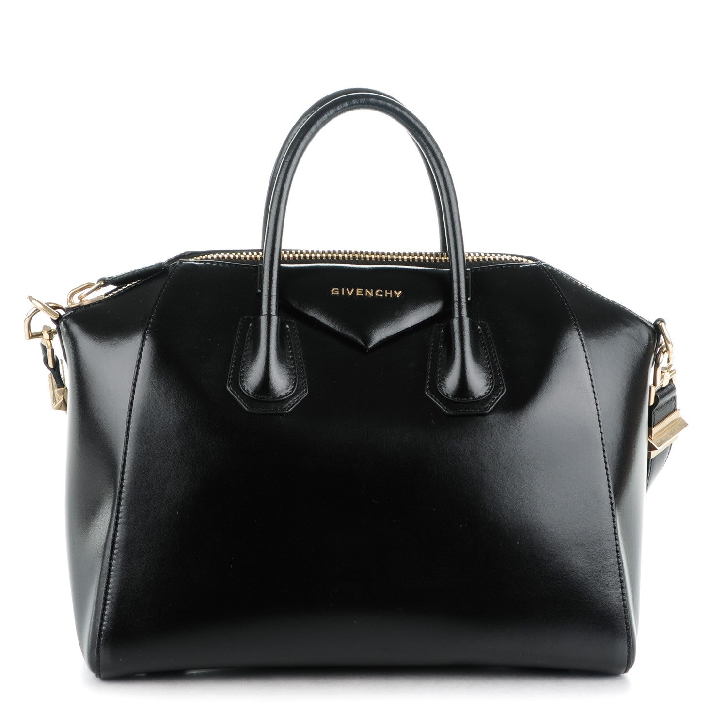 Givenchy Shiny Lord Calfskin Medium Antigona Black 1 of 7