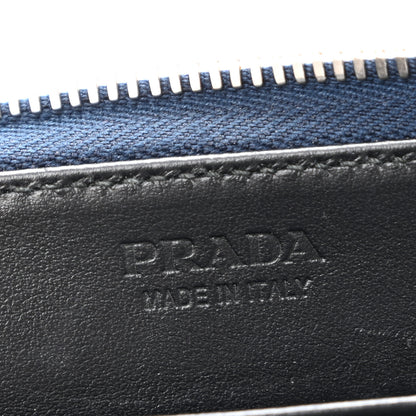 Prada Saffiano Travel Double Zip Crossbody Belt Bag Bluette 5 of 13