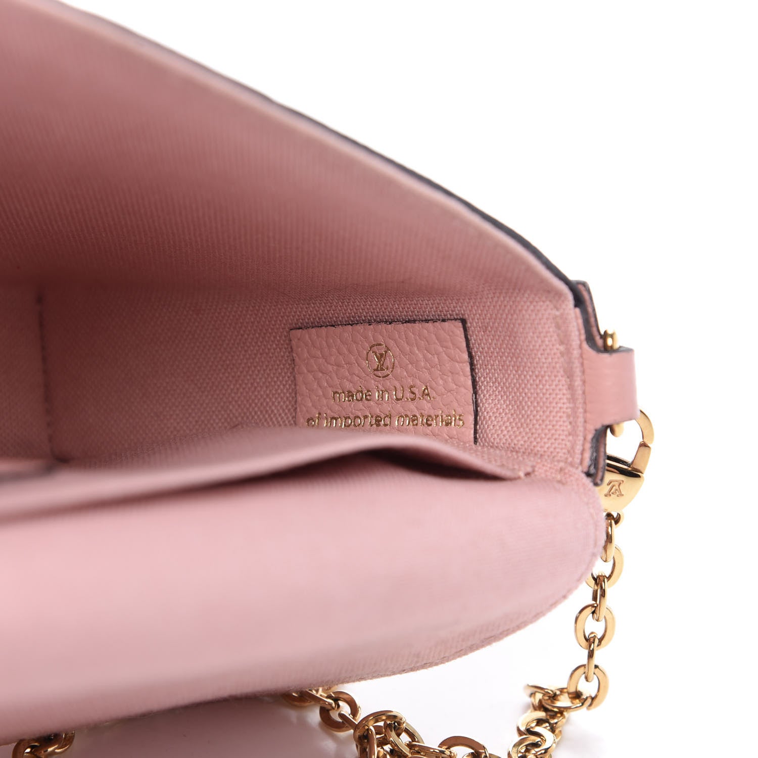 Louis Vuitton Empreinte Pochette Felicie Chain Wallet Rose Poudre 9 of 10