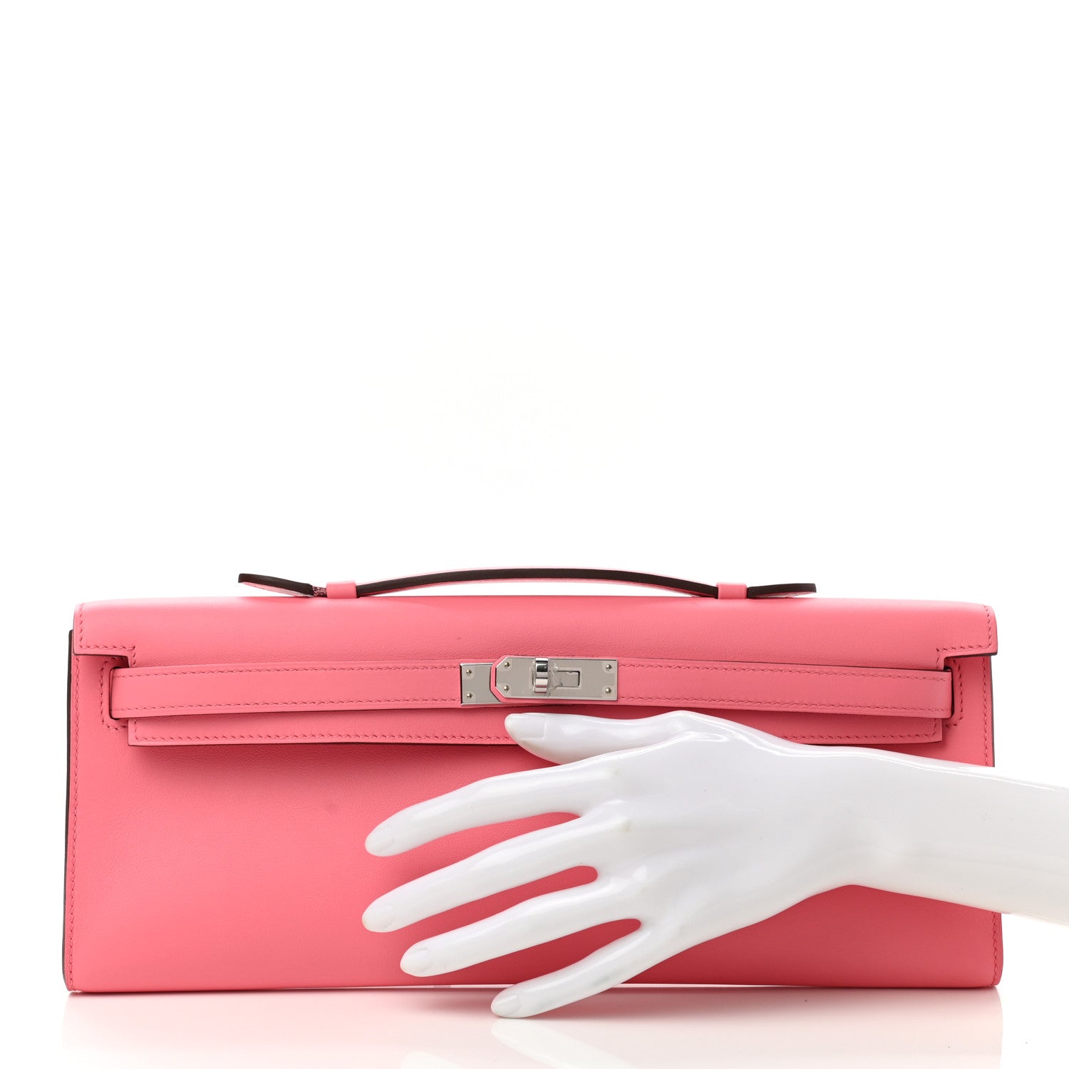 Hermes Swift Kelly Cut Clutch Pochette Rose D'Ete 2 of 9
