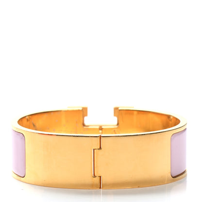 Hermes Enamel Wide Clic Clac H Bracelet GM Rose Dragee 3 of 4