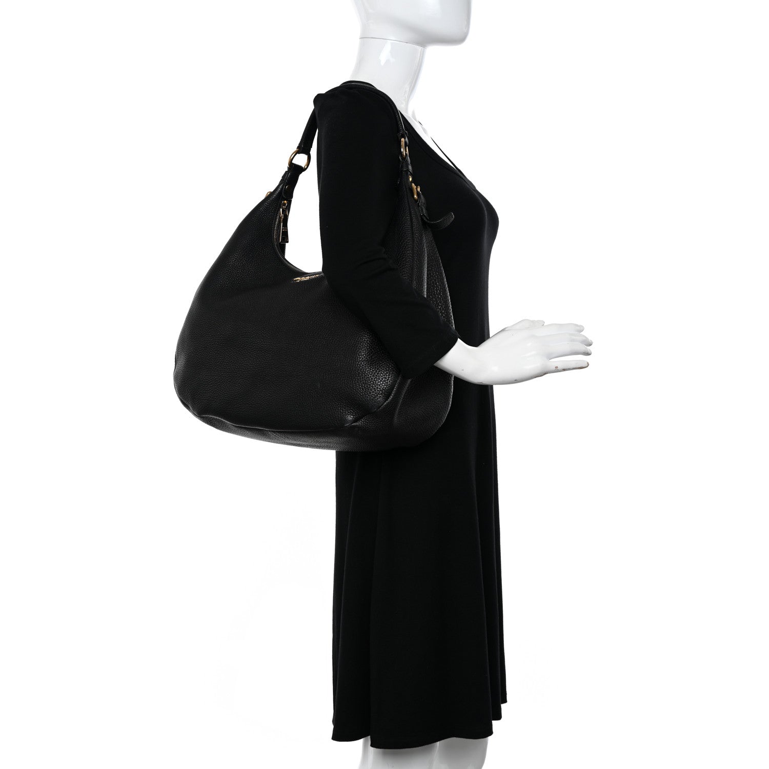 Prada Vitello Daino Hobo Black 3 of 16