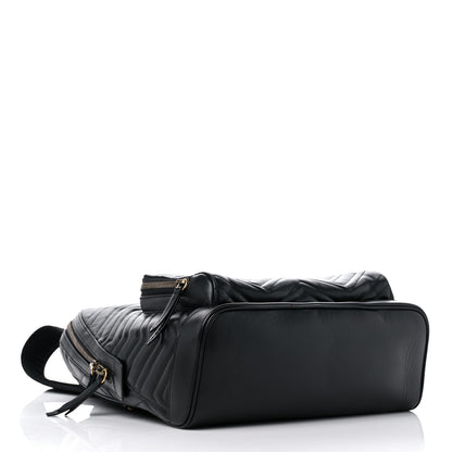 Gucci Calfskin Matelasse GG Marmont Day Backpack Black 4 of 9