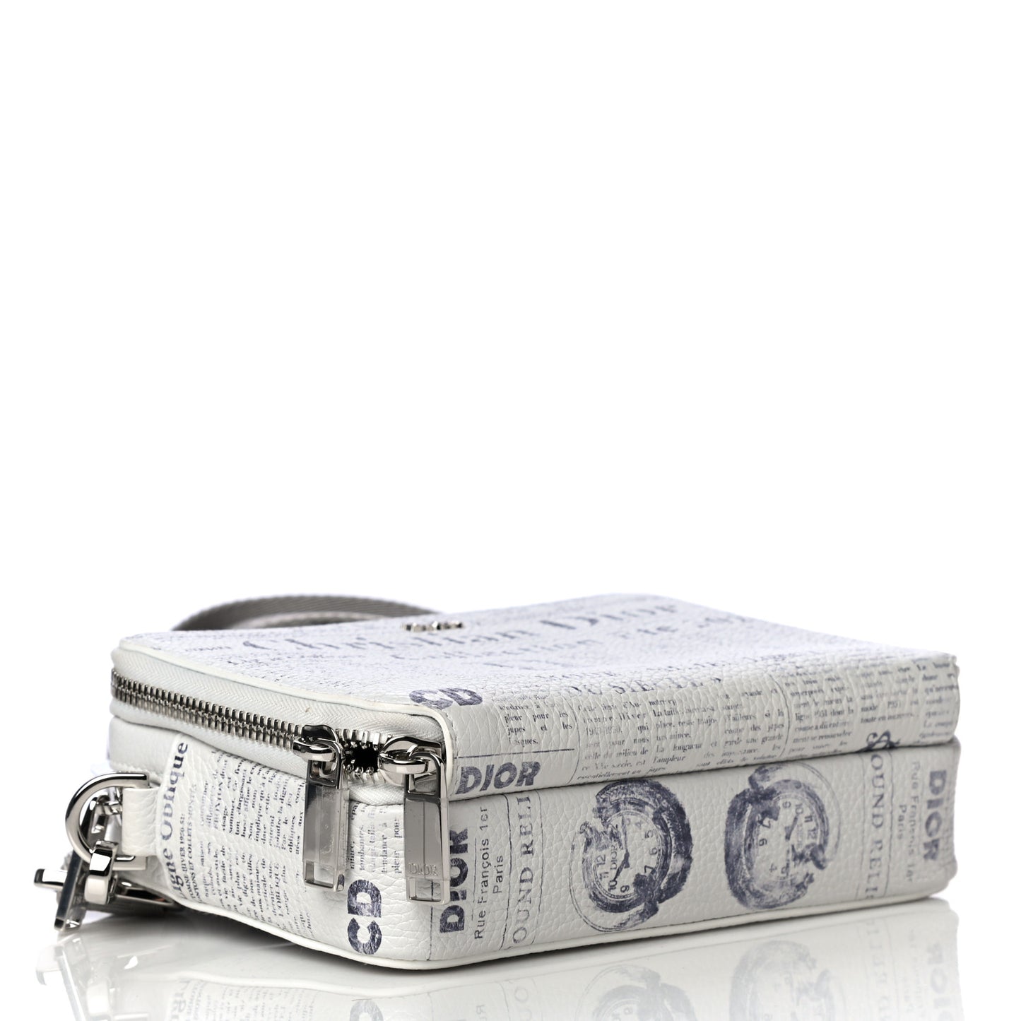 X DANIEL ARSHAM Grained Calfskin Newspaper Messenger White