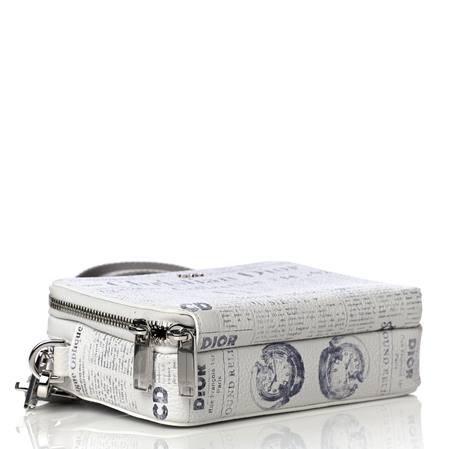 Christian Dior X DANIEL ARSHAM Grained Calfskin Newspaper Messenger White 4 of 9