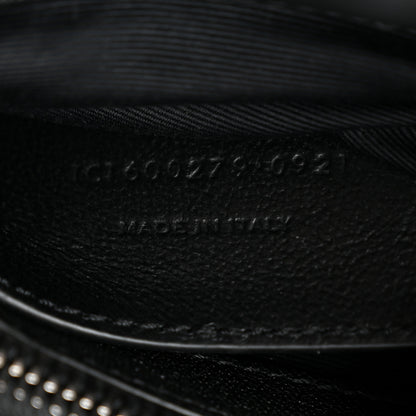 Saint Laurent Sheepskin Matelasse Chevron Monogram Medium College Bag Black 7 of 13