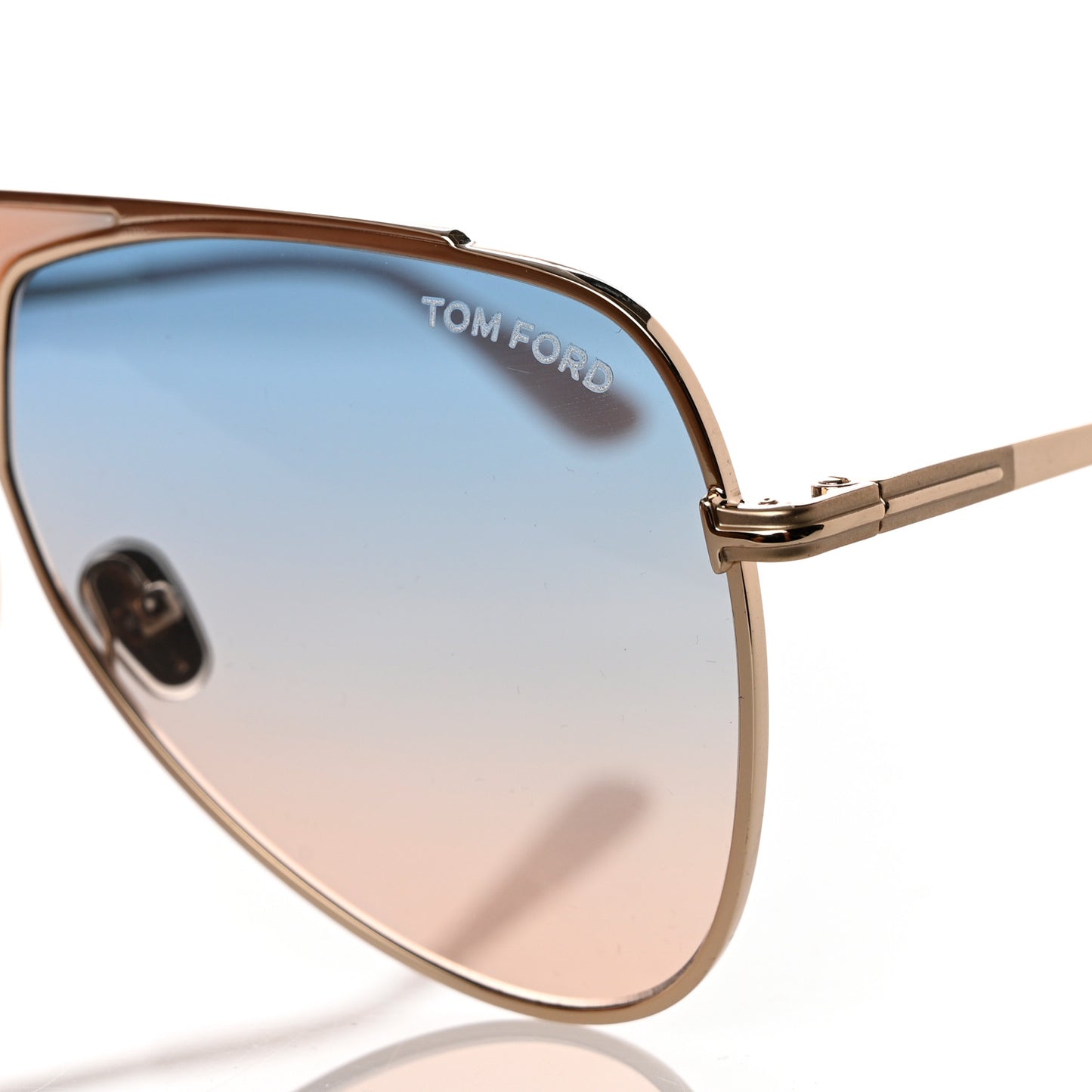 Metal Resin Ethan Pilot Sunglasses Pink Gradient