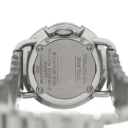 Tiffany Stainless Steel Diamond Mother of Pearl 25mm Tiffany T Round Quartz Watch 4 of 4