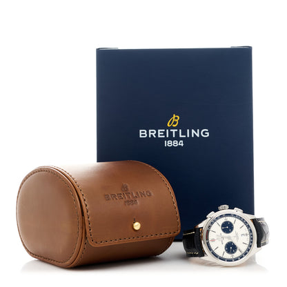Breitling Stainless Steel Alligator 42mm Premier B01 Chronograph Automatic Watch White AB0118221G1P1 5 of 5