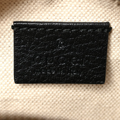 Gucci Velvet GG Monogram Textured Calfskin Round Shoulder Bag Red Cipria Black 6 of 11