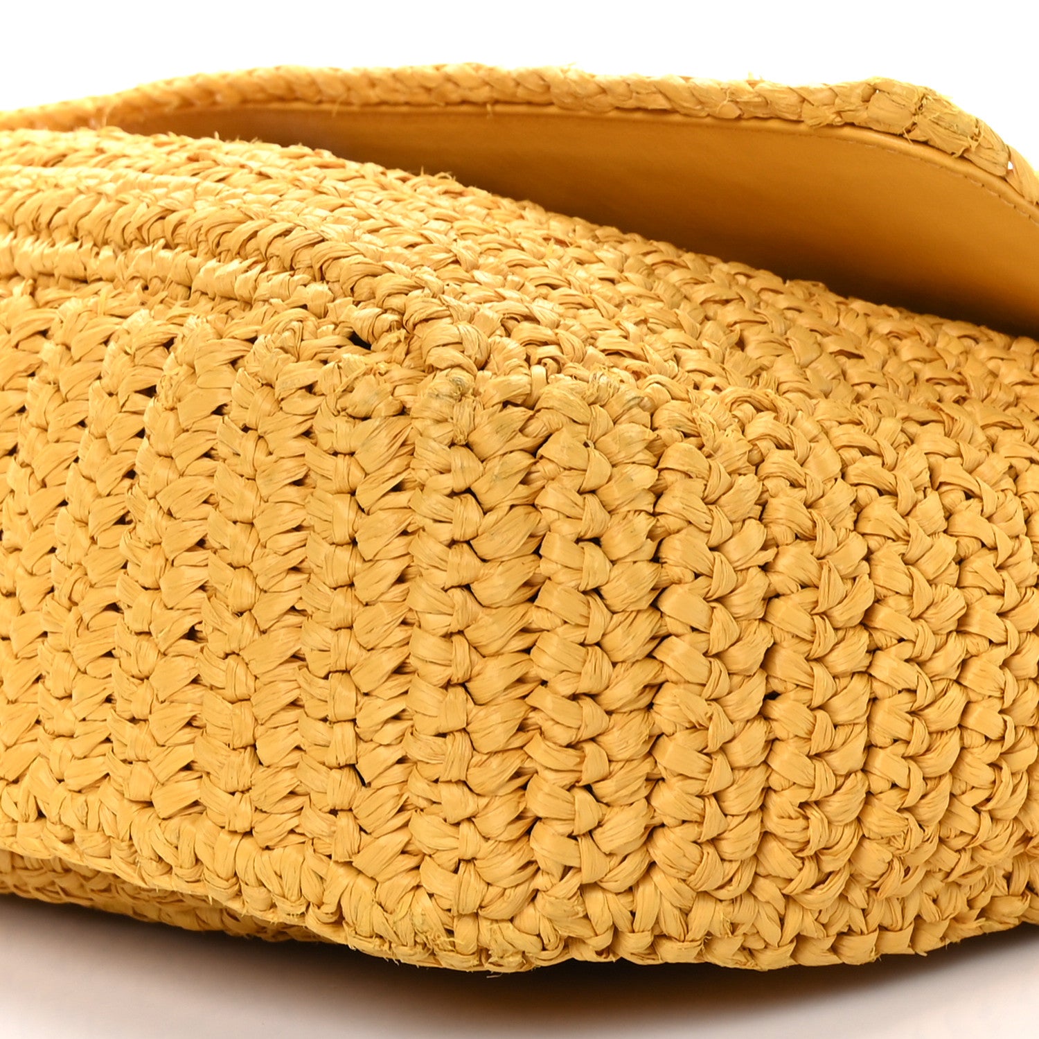 Saint Laurent Raffia Calfskin Monogram Medium Niki Chain Satchel Wheat 8 of 9