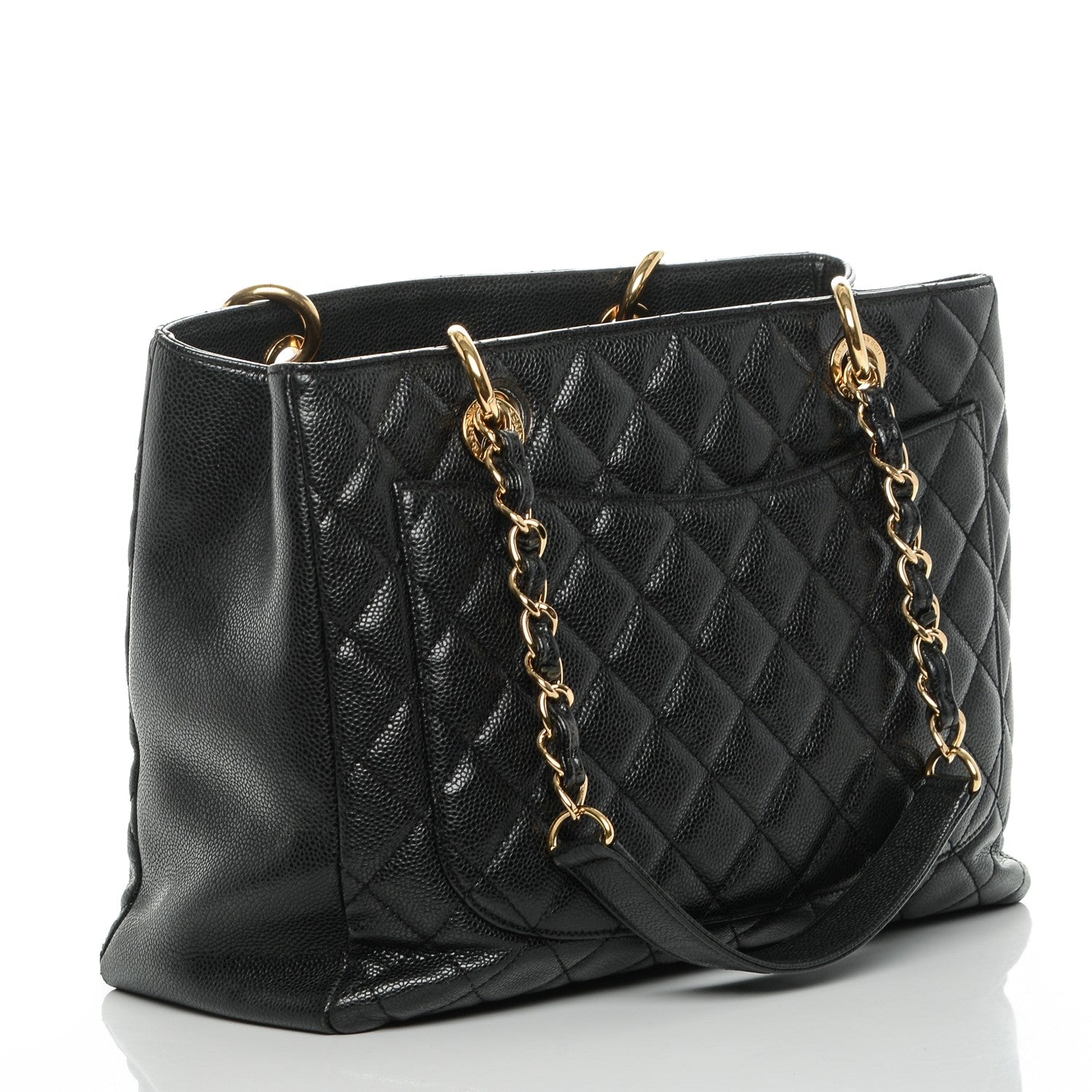 Chanel Caviar Quilted Grand Shopping Tote GST Black 3 of 11