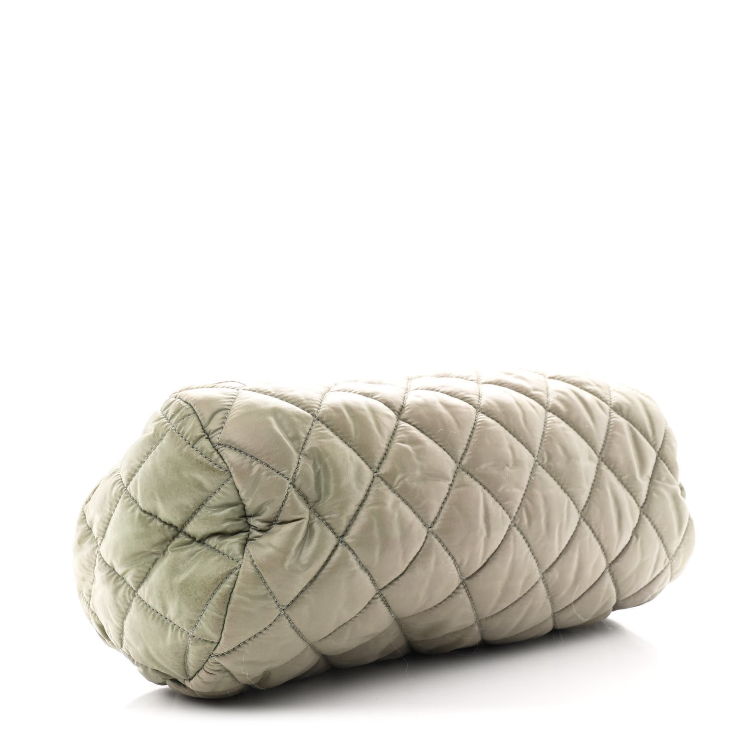 Chanel Nylon Quilted Cocoon Wristlet Grey 4 of 8