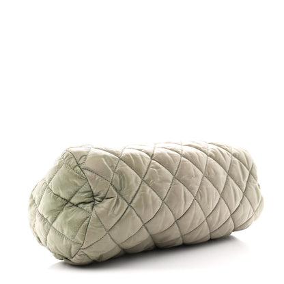 Chanel Nylon Quilted Cocoon Wristlet Grey 4 of 8