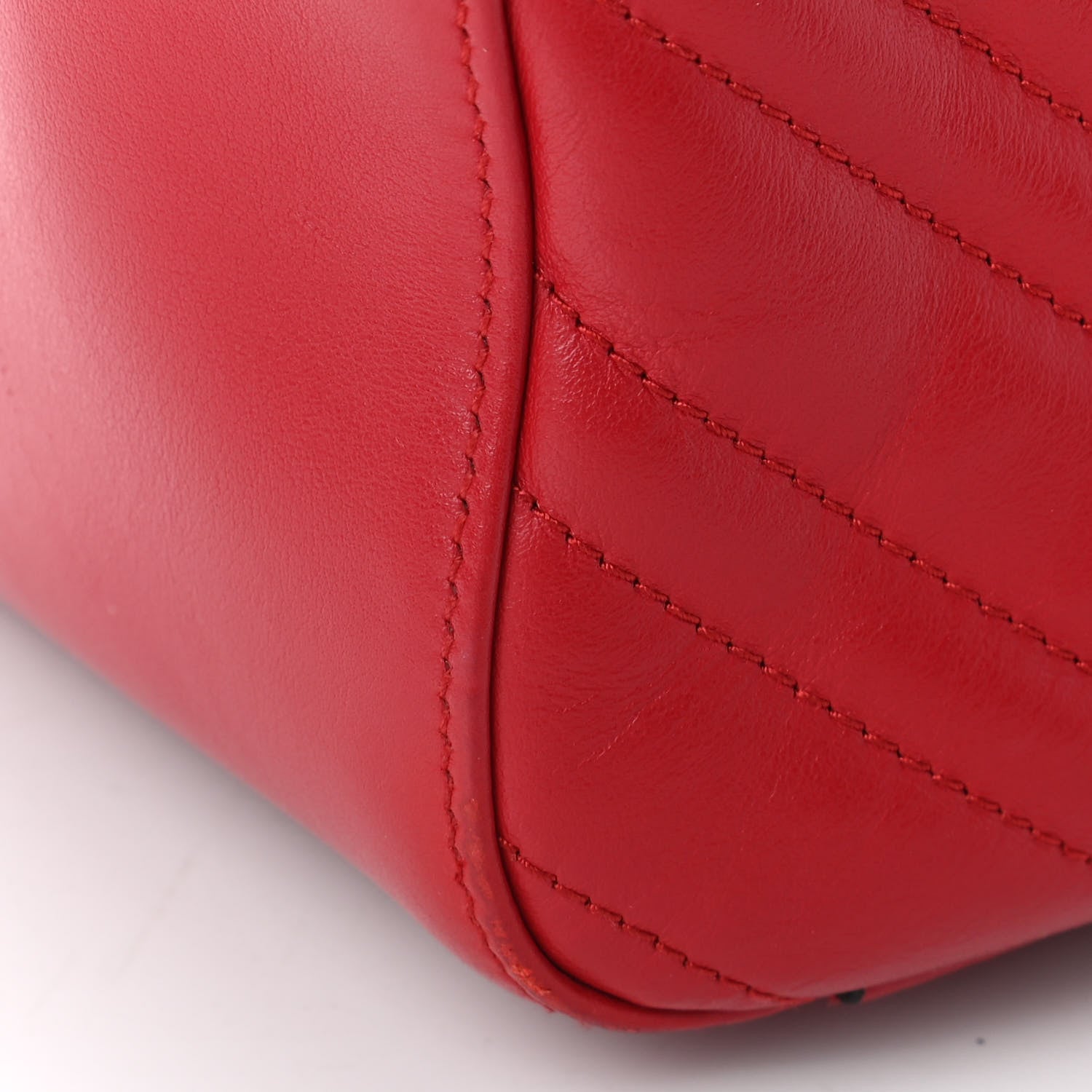Gucci Calfskin Matelasse GG Marmont Dome Backpack Hibiscus Red 5 of 6